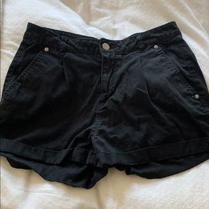 High waisted black shorts